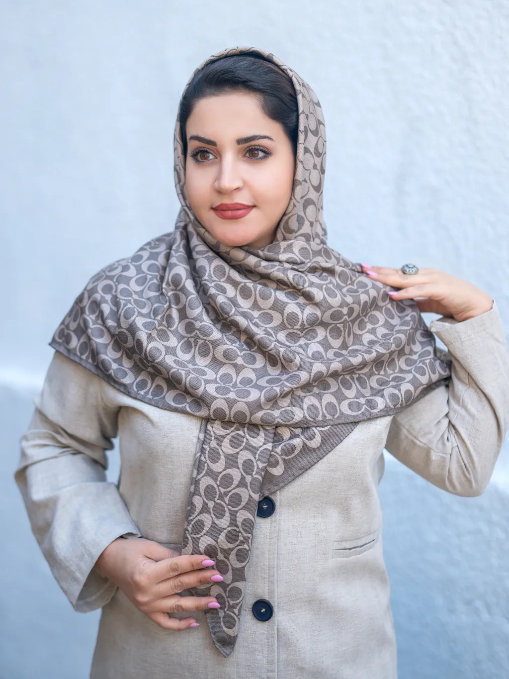 روسری ابریشم ژاکارد وارداتی